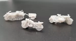 1:87 side car kettenkrad bike moto WW2 german - Foto 1 di 3