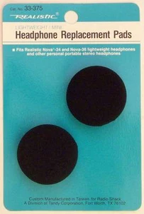 Foam Earphone Headphone Replacement Pads Earpads 5/8" x 1-1/2" RadioShack - Picture 1 of 1