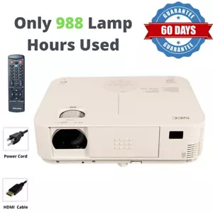 NEC M323X DLP Projector 3200 ANSI HD 1080p HDMI - 988 Lamp Hours Used w/Bundle - Picture 1 of 9