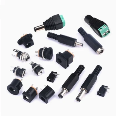 DC Power Connector Plug Socket Jack Female Male Panel Mount 1.1/1.3/2.1/2.5mm - Image 1 of 4
