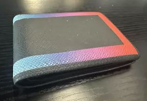 LOUIS VUITTON Portefeuille Slender Taiga Rainbow M30346 Black Folding Wallet !! - Picture 1 of 10