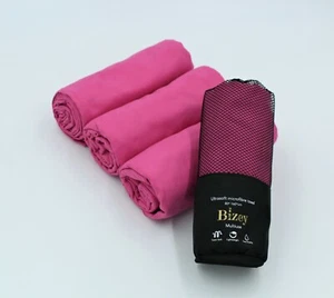 Microfibre Towel large Pink Sports Beach Yoga Swimming Bath Gym. 80cm x 160cm. - Picture 1 of 9