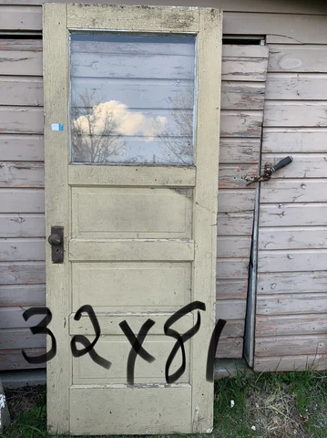 Antique Vintage Farmhouse  Door Primitive Chippy Paint 32x81 Cover