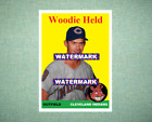 Woodie Held Cleveland Indians 1958 Style Custom Baseball Art Card