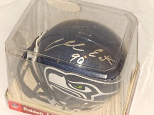 Seattle Seahawks NFL Riddell Mini Helmet Autographed. SIGNED by CHAD EATON #90 - Picture 1 of 8