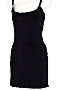 LiL Pour L'Autre Camelia LBD US 10 M Little Black Mini Knit Dress Bodycon France - Bild 1 von 10