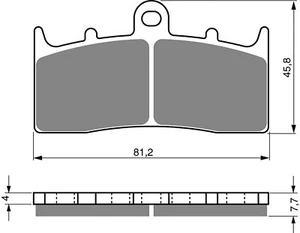 Pastillas de disco de freno delanteras R/H Goldfren para BMW R 1150 R 2002 - Imagen 1 de 2