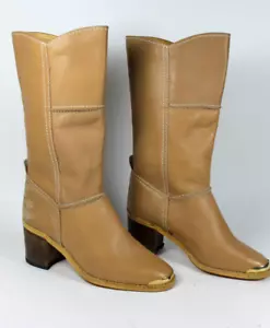 Damenstiefel Leder Winterstiefel Cowboy Styl Gr. 36 Braun TRUE VINTAGE 90s boots - Bild 1 von 10