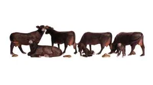Woodland Scenics HO A1955 Black Angus Cows - Picture 1 of 1
