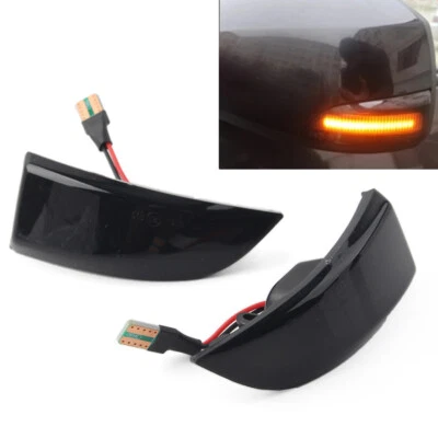 Espelho lateral LED dinâmico luz sequencial para Renault Scenic III Megane MK3 preto - Imagem 1 de 4