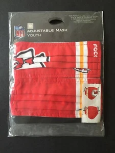 Kansas City Chiefs YOUTH SIZE Licensed 2 Pack Face Mask Covering - 50% Off SRP! - Picture 1 of 1