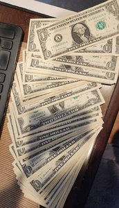 57 Future BIRTHDAY serial numbers all MM-DD-YYYY incl. 2 stars (56 $1 & one $2) - Picture 1 of 1