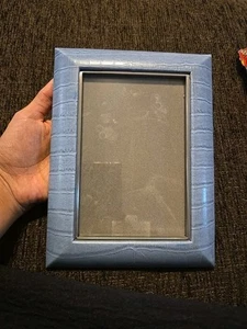 Argento SC by Sicura Italian Designs Blue Croc Embossed 4x6 Frame 1934-46BLU - Bild 1 von 3