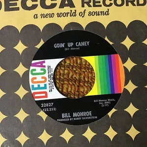 45 RPM Bill Monroe DECCA 32827 Goin Up Caney / Tallahassee M- - Picture 1 of 2
