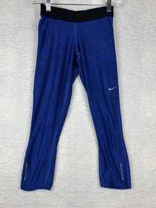 Nike Dri-Fit Athletic Capri Leggings Womens Sz XS Blue Mini Animal Print - Picture 1 of 9