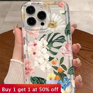 For Apple iPhone 17 Air 17 Pro Max 16 15 14 13 12 Phone Cover Flower Plant Case - Picture 1 of 6
