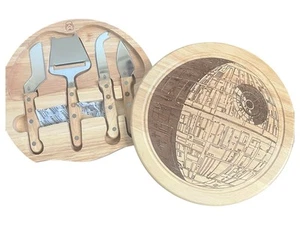 Cheese Board 10" Star Wars Circo Death Star 4 Stainless tools with Box NEW - Picture 1 of 3