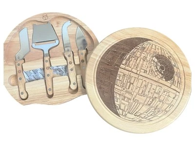 Cheese Board 10" Star Wars Circo Death Star 4 Stainless tools with Box NEW - Image 1 of 3