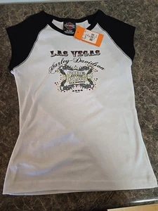 HARLEY DAVIDSON LADIES MED LAS VEGAS RIDE ALL DAY PLAY ALL NIGHT - Picture 1 of 6