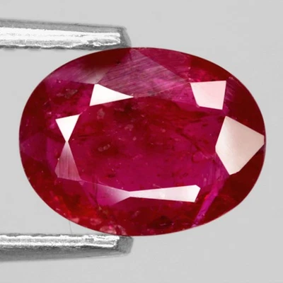 0.84Ct. Natural Gemstone Ruby Top Red Oval Madagascar Beautiful Sparkles Color! - Image 1 of 4