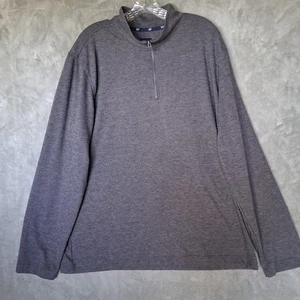 Gap Sweater Mens Size XL Gray Pullover 1/4 Zip Long Sleeve Stretch High Neck - Picture 1 of 13