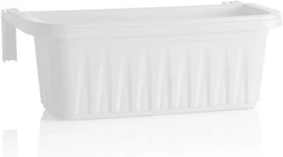 Apollo Exports International 24" Adjustable Railing Planter, White 24",  - Image 1 of 4