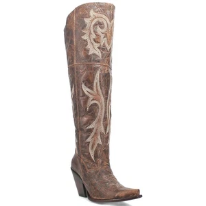 Dan Post Jilted braun Leder SnipToe Western Cowgirl Reißverschluss Stiefel (US-Damengröße) - Bild 1 von 7