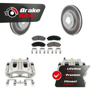 Front Brake Caliper Coat Rotor & Ceramic Pad Kit For 2005-2006 Chevrolet Equinox - Picture 1 of 1