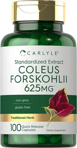 Coleus Forskohlii Capsules | 625Mg | 100 Count | Non-Gmo & Gluten Free Standa... - Picture 1 of 7