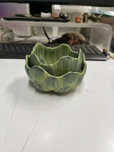 Patricia Garrett Great Impressions Artichoke Bowl California Art Pottery 2000 - Picture 1 of 8