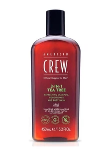 American Crew 3-IN-1 Tea Tree Shampoo, Conditioner, Body Wash, 15.2 oz - Picture 1 of 1