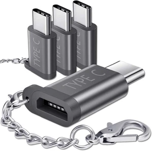 JSAUX Micro USB (Female) to USB C Adapter 4-Pack, Aluminum USB Type C Adapter... - Picture 1 of 7