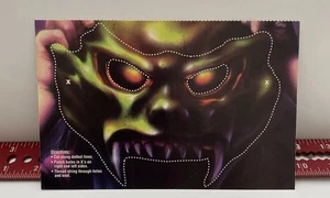 Goosebumps "The Haunted Mask" paper cut out mask 5in x 7.5in Thick Paper - Picture 1 of 4