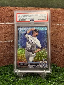 2017 Bowman Chrome Mega Box Refractor Brent Honeywell ROOKIE PSA 10 GEM Rays - Picture 1 of 2