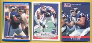1990 Pro Set Score Fleer JOHN JUMBO ELLIOTT New York Giants 3-Card Lot - Picture 1 of 1