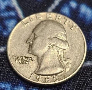 1965 quarter NO mint mark Date & Liberty Touching The Rim - Picture 1 of 7