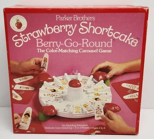 Parker Brothers Strawberry Shortcake Berry-Go-Round 1981 juego de carrusel, completo - Imagen 1 de 11