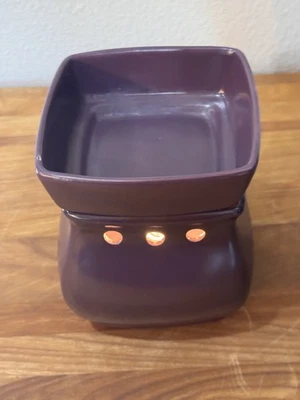 Scentsy Wax Warmer 经典梅紫色正装。 有用。 6 英寸高 X 开/关线 — 第 1/4 张图片