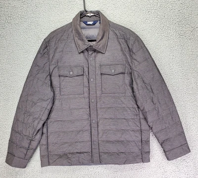 Lands' End Wanderweight Packable Down Shirt Jacket Mens M Lunar Gray NWT - Image 1 of 4