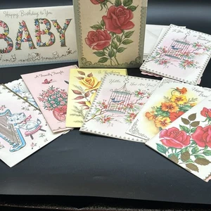 12 Vtg Unused Boxed Greeting Cards from Charming Greetings. 4x6 Birthday + - Picture 1 of 6