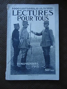 LECTURES POUR TOUS rivista militare 1 novembre 1915 prima guerra mondiale - Imagen 1 de 1