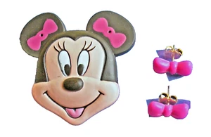 Avon PIN EARRING SET Disney Vintage MINNIE Mouse TRINKET BOX - Picture 1 of 8