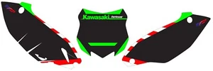 Number Plate Graphics for 2013- 2016 Kawasaki KX250f KX 250f Decals - Foto 1 di 1