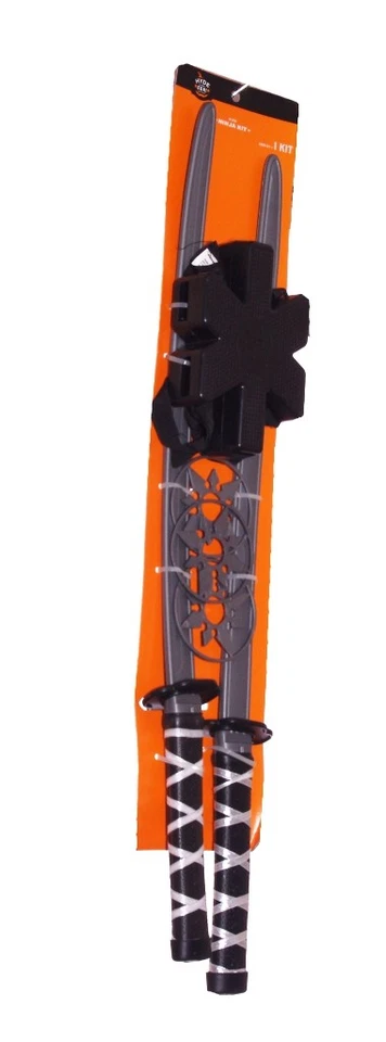 Boys NINJA Sword Sai Knives Throwing Star Weapon Halloween Purim Costume Acc NEW - Image 1 of 1