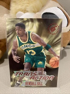NBA 1995-96 Topps Stadium Club Trans Action Supersonics Kendall Gill - Picture 1 of 2