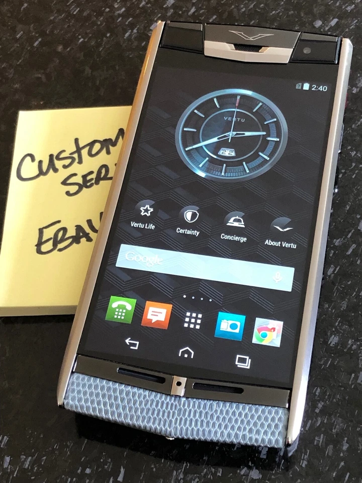 Genuine Brand NEW Vertu Signature Touch Seaspray Lizard Extremely RARE Exotic!   - Image 1 of 3