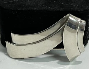 Vintage Rare Signed SU 925 Sterling Silver TS-76 Mexico ~ Modernist Pin Brooch - Picture 1 of 9