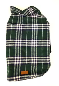 Kuoser Dog Coat Reversible Size Small Flannel Green Black - Picture 1 of 4