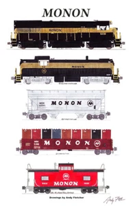 Monon Local Freight Train 11"x17" Poster Andy Fletcher signed - Picture 1 of 1