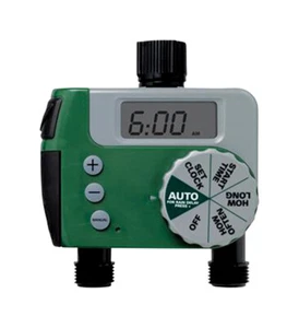 Orbit 58910 Programmable Hose Faucet Timer, 2 Outlet, Green - Picture 1 of 1